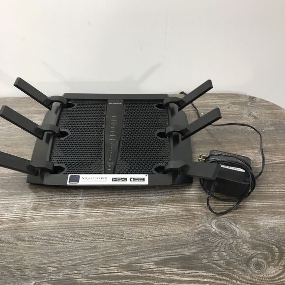 Netgear Nighthawk X6 R8000 AC3200 Tri-band WiFi Router w/ Power Cable - Picture 1 of 6
